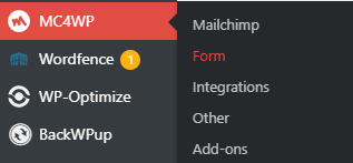 MC4WP form settings
