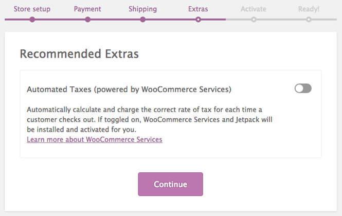 Recommended extras in WooCommerce.