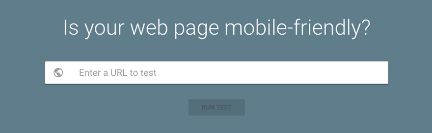 Google's mobile-friendly testing tool