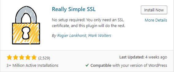 Really Simple SSL WordPress plugin