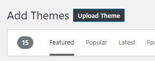 Upload theme in WordPress dashboard