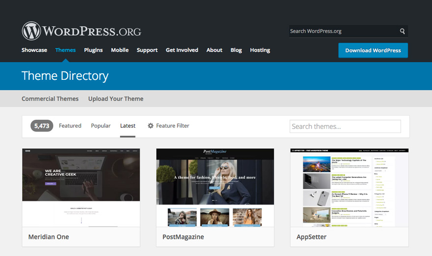 WordPress theme directory